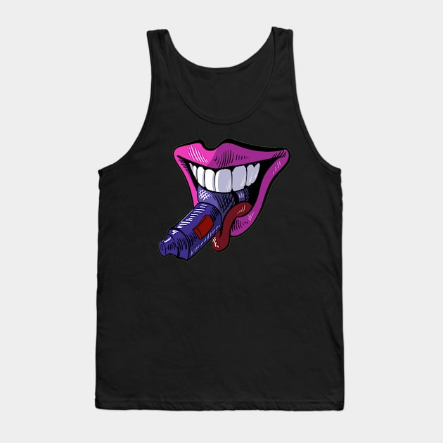 Gag On This Updated Mouth Tank Top by Gag On This